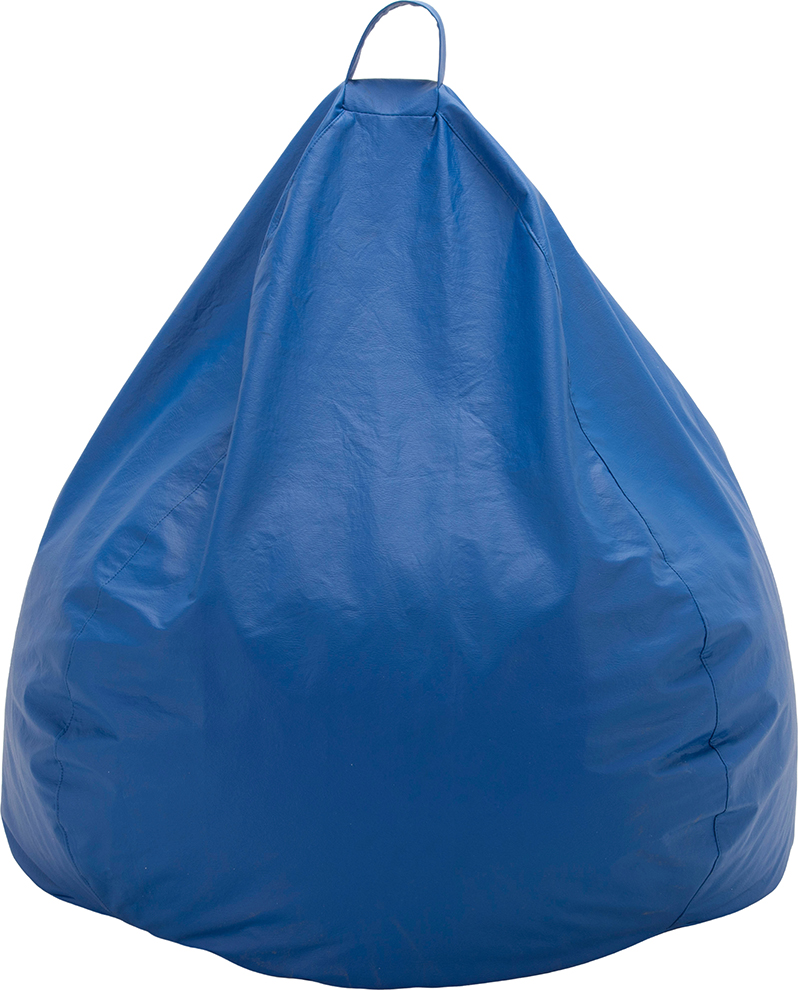 Máxima Design - Pouf Pera Azul Eco Cuero 100X120X120 Cm