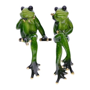 Magideal - 2X Estatuilla De Resina, Estatua De Animal, Escultura De Adorno Moderno, Artesanía Coleccionable Decorativa Para Café, Escritorio, Oficina,