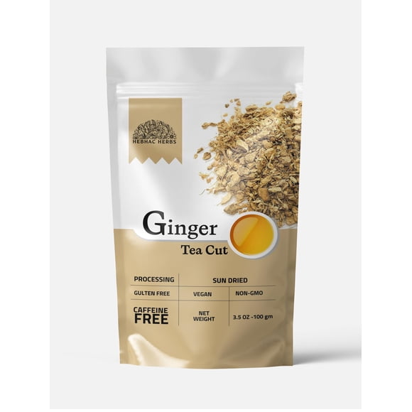 Té de Jengibre Cortado Hebhac Herbs 100 g Natural, Sin Cafeína