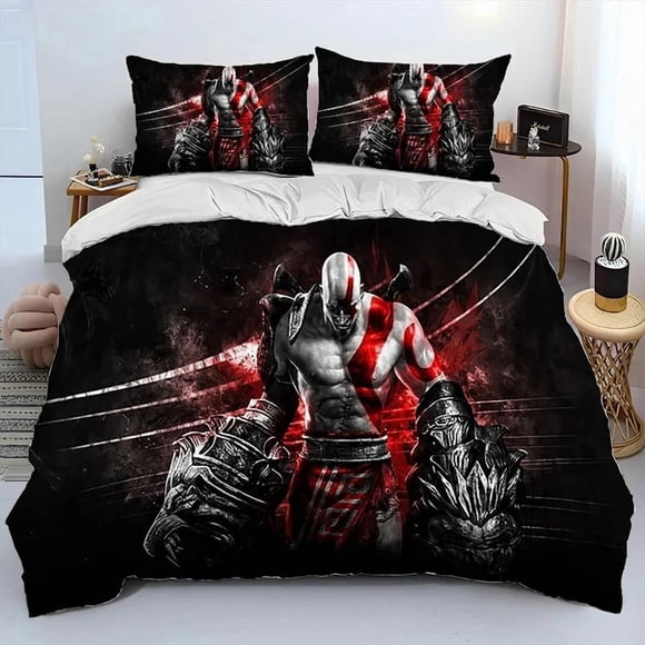 God of War Game Gamers Kratos Bedding Sets exquisite bed supplies set duvet cover bed comforter set luxury birthday giftBed Sheets