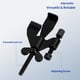 thumbnail image 2 of 2 paquete Cerradura de puerta portátil ajustable negra, dispositivo de seguridad para una mayor seguridad, para el hogar, viajes, hoteles, apartamentos impide la entrada no autorizada, sin t, 2 of 3