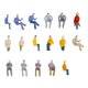 thumbnail image 1 of 100x Figuras De Pasajeros De Personas Sentadas De Tren En Maqueta Pintadas Escala 1:100 TT, 1 of 3