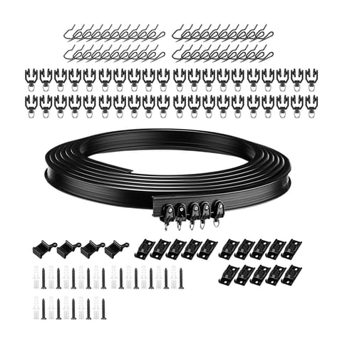 Bothyi - Kits De Rieles De Cortina Flexibles Espaciador De Cortina Para Rv Para Tratamiento De Ventanas Del Hogar 5 Metros