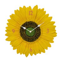 Bothyi - Girasol Reloj De Pared Silencioso No Hace Tictac Impermeable Jardín Reloj De Pared Al Aire Libre