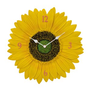 Bothyi - Girasol Reloj De Pared Silencioso No Hace Tictac Impermeable Jardín Reloj De Pared Al Aire Libre