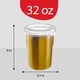 thumbnail image 4 of PLASTICPRO Pack de 12 contenedores de alimentos con tapa giratoria y rosca transparente - 32 oz, reutilizables para preparación de comidas - Apto para congelador y microondas, plástico transparente, 4 of 8