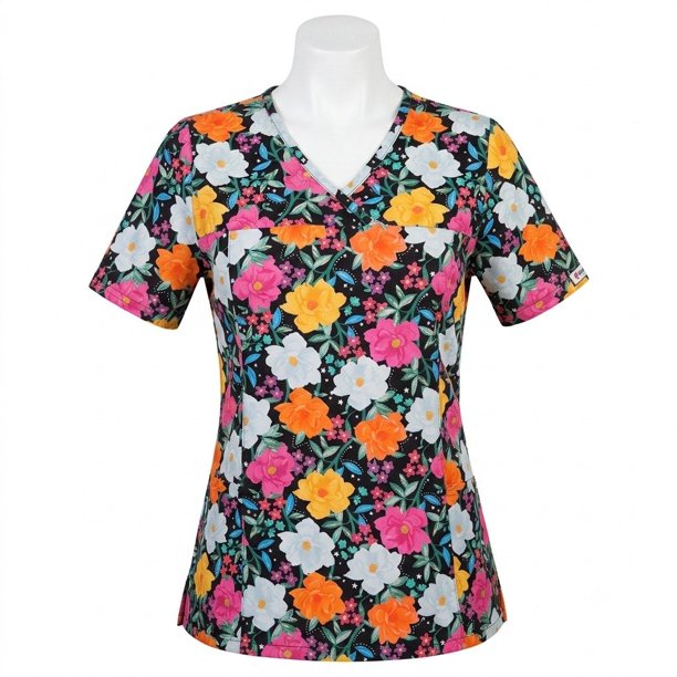 Delantal Mujer elasticado estampado- 2425