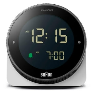 Reloj Despertador Braun Digital Bc24W Con Función De Despertador Y Pantalla Lcd Negativa