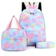thumbnail image 1 of 3pcs/Set Laptop Backpack Adjustable Strap Fashion Women Nylon Travel Backpack Cute Gradient Work Rucksack for Work School Travel, 1 of 3
