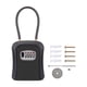 thumbnail image 1 of Caja de seguridad para llaves con combinación de 4 dígitos, grillete de cable de acero, resistente a la intemperie, portátil para perilla de puerta o , negro, 1 of 5