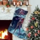 thumbnail image 1 of Genshin Impact Mona Chica Anime Tema: Calcetines de Navidad, fino lino blanco para colgar en escaleras y chimenea, decoración navideña para el hogar, regalo de Navidad.54cm×38cm, 1 of 5