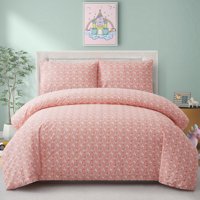 Milsleep - Niños Niñas Impreso 600 Hilos Suave Algodón Percal Funda Nórdica Ajustable