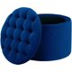 thumbnail image 4 of Puf de almacenamiento TOV Furniture Queen en terciopelo azul marino 50x50x40 cm, 4 of 5