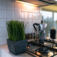 Vadell Home - Grass Verde De 30 Cm Con Macetero