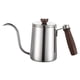 thumbnail image 1 of Cafetera Cuello De Cisne Mango De Madera Antiescaldado Con Tapa Para Cafeterías Plata, 1 of 3