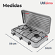 thumbnail image 3 of Cocina Encimera A Gas Licuado 3 Platos Cocinilla Gris, 3 of 5