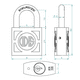 thumbnail image 4 of Candado Odis 330 30mm, 4 of 5
