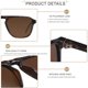 thumbnail image 3 of Lentes de Sol ANDWOOD Square Aviator Polarizadas UV400, 3 of 3