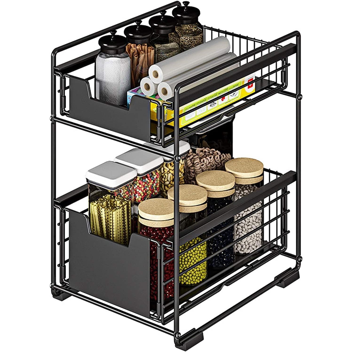 Wakeshome - Estante De Almacenamiento Para Encimera Fregadero Organizador Extraíble