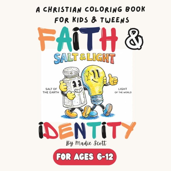 Libro para colorear Faith & Identity para niños y preadolescentes de 6 a 12 años