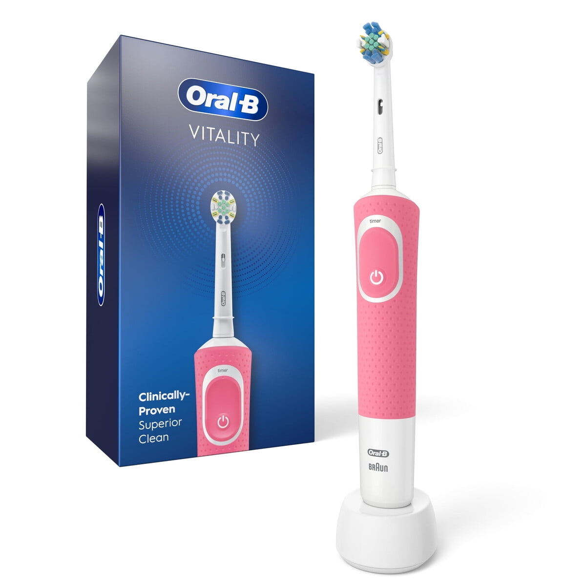Cepillo Eléctrico Oral-b Vitality Flossaction Rosa Suave
