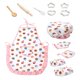 thumbnail image 4 of Kid Chef Rol Juego De Simulación Toy Cap Delantal Pot Pad Sets Cake Pattern 13PCS, 4 of 5