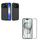 thumbnail image 1 of Carcasa Goma Lamina Vidrio Compatible Con iPhone 17 Pro Negro, 1 of 4