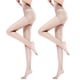 thumbnail image 1 of Paquete de 2 medias de seda brillantes y transparentes para mujer, con control superior y talle alto, ultra brillantes, 1 of 5
