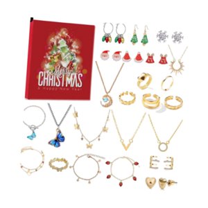 Bothyi - Calendario De Adviento De Joyas Regalo Sorpresa De Navidad Calendario De Adviento De Joyas De Navidad Estilo A