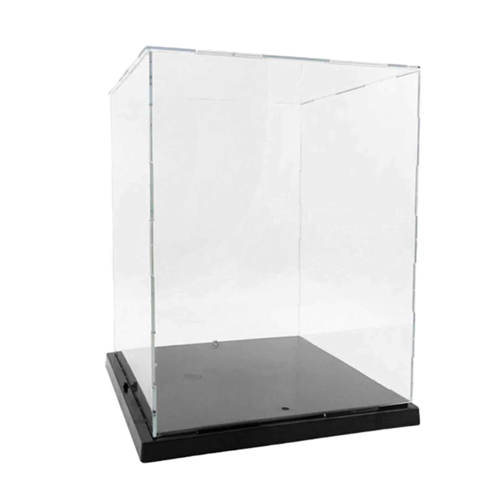 Magideal - Vitrina Transparente Acrílica, Soporte De Exhibición De Colección, Caja De Encimera Apilable, Cubo Para Cosméticos, Estatua, Figuritas En Miniatura,