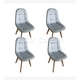 thumbnail image 2 of Juego de Comedor Warwick Melamina Wood 120cm + 4 Sillas Capitonne Velvet Gris, 2 of 3