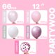 thumbnail image 2 of Globos PartyWoo 30 cm Rosa y Blanco – 66 piezas, 2 of 9
