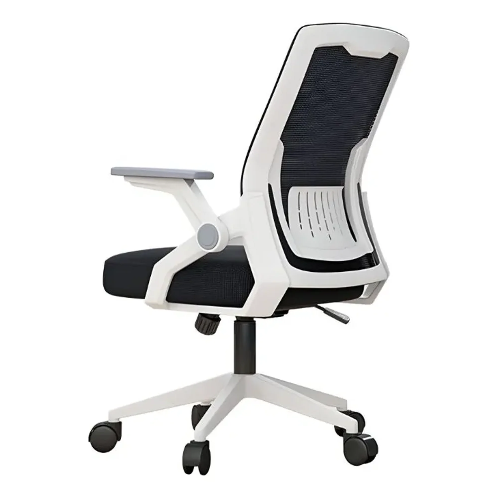 Pitaya - Silla Escritorio Ergonómica Home Office Gerencial Moderna Color Blanco Y Negro