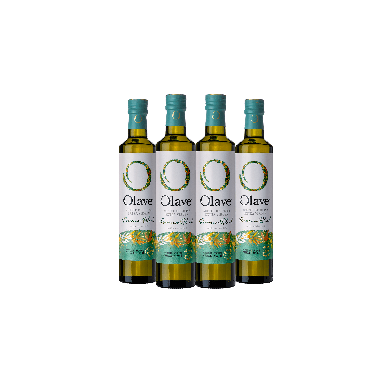 Aceite De Oliva Extra Virgen Olave Premium 4 X 500 Ml