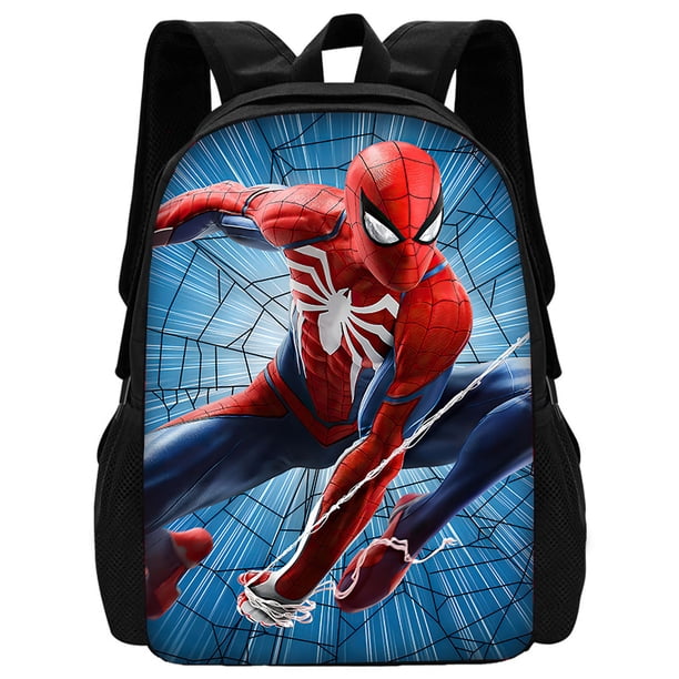 Cartoon M-Marvels Spider 3 pcs set Child School Backpack with Lunch Bags ,Pencil Bags School Bags for Boys Girls Best Gift-Man