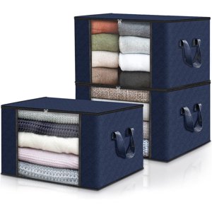 Wakeshome - Pack 3 Organizador Bolsas Almacenamiento Ropa Sabanas Hogar