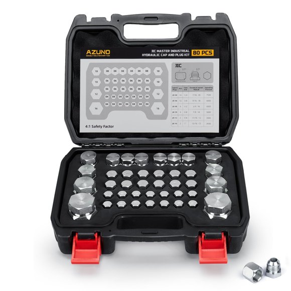 Kit de 80 piezas de tapones y cápsulas JIC AZUNO