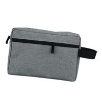 Magideal - Bolsa De Almacenamiento De Cosméticos, Bolsa De Maquillaje, Bolsa De Afeitar Con Cierre Resistente Al Agua, Bolsa De Maquillaje Grande, Organizador De , Gris Oscuro