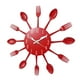 thumbnail image 1 of Cocina Reloj De Pared Cuchara Tenedor Pared Etiqueta De La Pared Habitación Decoración Del Hogar Rojo, 1 of 4