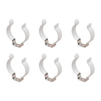 Magideal - 6 Piezas De Soporte De Clips T12 Para Tubo Led Que Evita Que Se Combe, Soporte De Lámpara Resistente, Accesorios De Montaje Para Fiestas En El Hogar Y Acero Y Pvc