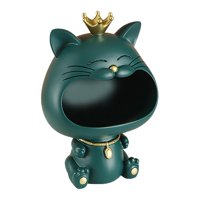 Magideal - Estatua De , Llavero, Cuenco, Resina Decorativa, Figura De Gato, Escultura, Plato De Dulces, Caja De Almacenamiento, Organizador Para , Verde