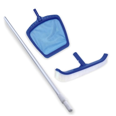 Genérico - Kit Limpieza De Piscina Básico Incluye Mango Malla Y Cepillo