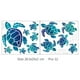 thumbnail image 1 of 1pc, Undersea World Sea Turtle Wall Stickers Detachable Home Decor Vinyl Wall Stickers Children's Room Bedroom Nursery Toilet Bathroom Background Wall Decoration Wall Stickers, 1 of 3