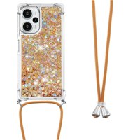 Funda Foxdock Para Xiaomi Poco F5 5G Con Cuerda Ajustable, Brillo Líquido, Protección Antigolpes Y Lente – Ideal Para Regalo