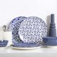 thumbnail image 5 of Juego de 6 platos de cena Selamica de 20 cm estilo vintage azul, 5 of 8