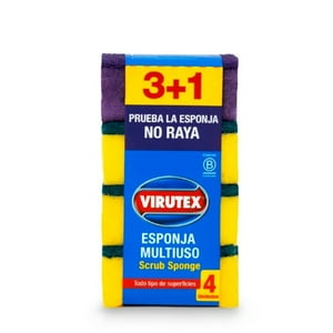Pack X 4 Esponja Lisa Clásica 4 Unidades- Virutex