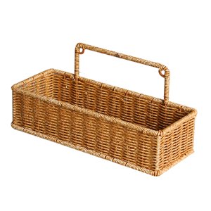 Bothyi - Cesta De Almacenamiento Tejida, Cesta De Almacenamiento Hecha A Mano Para Sala De Estar, Cocina, Rectangular