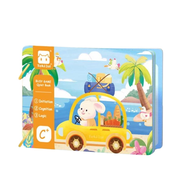 Libro De Pegatinas Interactivo Para Bebés, Libro De Pegatinas Para Educación Temprana, Juguete Sensorial Portátil, Libro De Pegatinas Interactivo Con Conejito