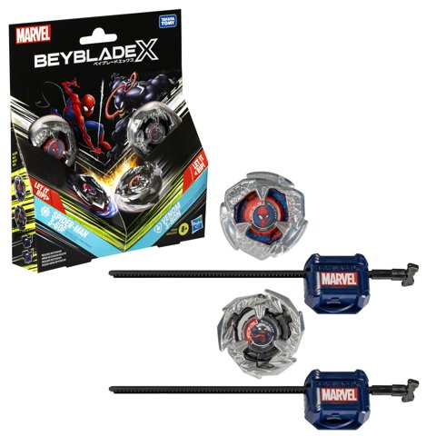 Hasbro - Set Multipack De Beyblade X Marvel Collab Spider-Man Vs Venom