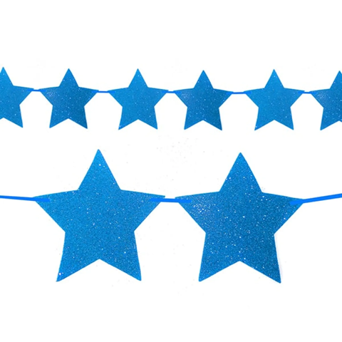 Genérico - Guirnalda Estrella Celeste 15 Pcs X1 Uni